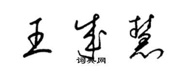 梁錦英王成慧草書個性簽名怎么寫