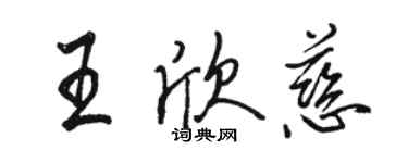 駱恆光王欣慈行書個性簽名怎么寫