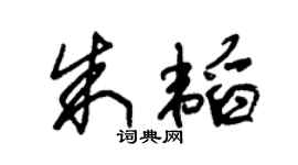 朱錫榮朱韜草書個性簽名怎么寫