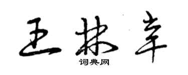 曾慶福王林辛草書個性簽名怎么寫