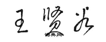 駱恆光王賢穀草書個性簽名怎么寫