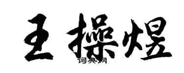 胡問遂王操煜行書個性簽名怎么寫