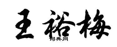 胡問遂王裕梅行書個性簽名怎么寫