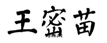 翁闓運王密苗楷書個性簽名怎么寫