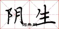 周炳元陰生楷書怎么寫