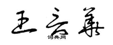 曾慶福王言華草書個性簽名怎么寫