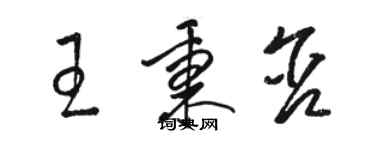 駱恆光王秉含草書個性簽名怎么寫