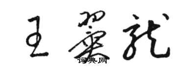 駱恆光王翼龍草書個性簽名怎么寫