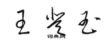 駱恆光王登玉草書個性簽名怎么寫