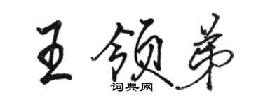 駱恆光王領弟行書個性簽名怎么寫