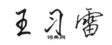 駱恆光王習雷行書個性簽名怎么寫