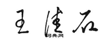 駱恆光王佳石草書個性簽名怎么寫