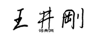 王正良王井剛行書個性簽名怎么寫