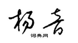 梁錦英楊音草書個性簽名怎么寫