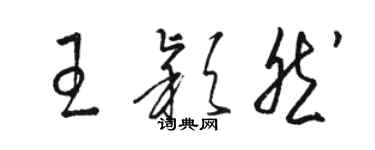 駱恆光王穎然草書個性簽名怎么寫