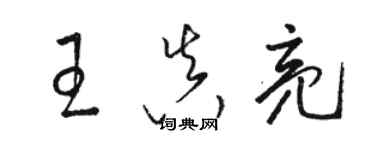 駱恆光王真亮草書個性簽名怎么寫