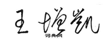 駱恆光王增凱草書個性簽名怎么寫