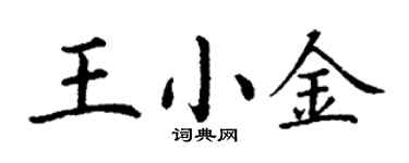 丁謙王小金楷書個性簽名怎么寫