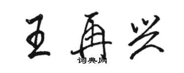 駱恆光王再興行書個性簽名怎么寫