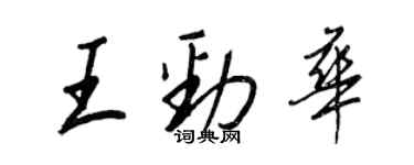 王正良王勁華行書個性簽名怎么寫