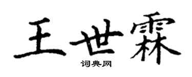 丁謙王世霖楷書個性簽名怎么寫