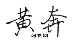 駱恆光黃奔行書個性簽名怎么寫
