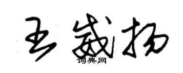 朱錫榮王威揚草書個性簽名怎么寫