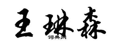 胡問遂王琳森行書個性簽名怎么寫