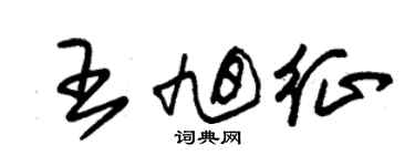 朱錫榮王旭征草書個性簽名怎么寫