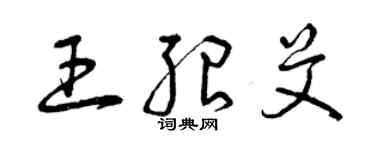 曾慶福王紹艾草書個性簽名怎么寫