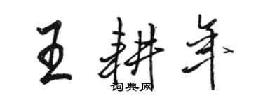 駱恆光王耕年行書個性簽名怎么寫