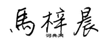 王正良馬梓晨行書個性簽名怎么寫