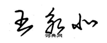 朱錫榮王永北草書個性簽名怎么寫