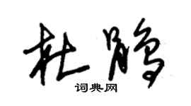 朱錫榮杜鵑草書個性簽名怎么寫