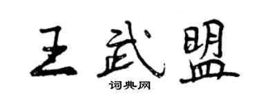 曾慶福王武盟行書個性簽名怎么寫