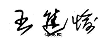 朱錫榮王進愉草書個性簽名怎么寫