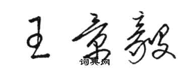 駱恆光王景毅草書個性簽名怎么寫