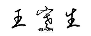 梁錦英王寒生草書個性簽名怎么寫