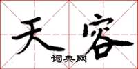周炳元天容楷書怎么寫