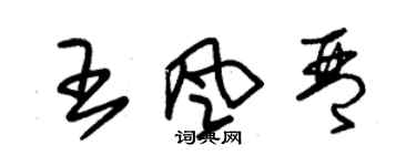 朱錫榮王風琴草書個性簽名怎么寫