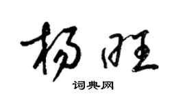 梁錦英楊旺草書個性簽名怎么寫