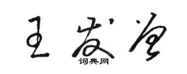 駱恆光王發曾草書個性簽名怎么寫