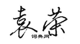 駱恆光袁榮行書個性簽名怎么寫