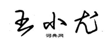 朱錫榮王小尤草書個性簽名怎么寫