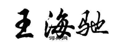 胡問遂王海馳行書個性簽名怎么寫