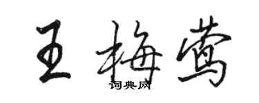 駱恆光王梅鶯行書個性簽名怎么寫