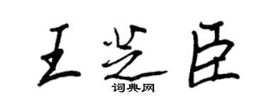 王正良王芝臣行書個性簽名怎么寫