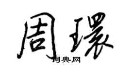 王正良周環行書個性簽名怎么寫