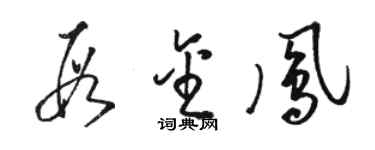 駱恆光段金鳳草書個性簽名怎么寫