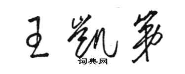 駱恆光王凱第草書個性簽名怎么寫